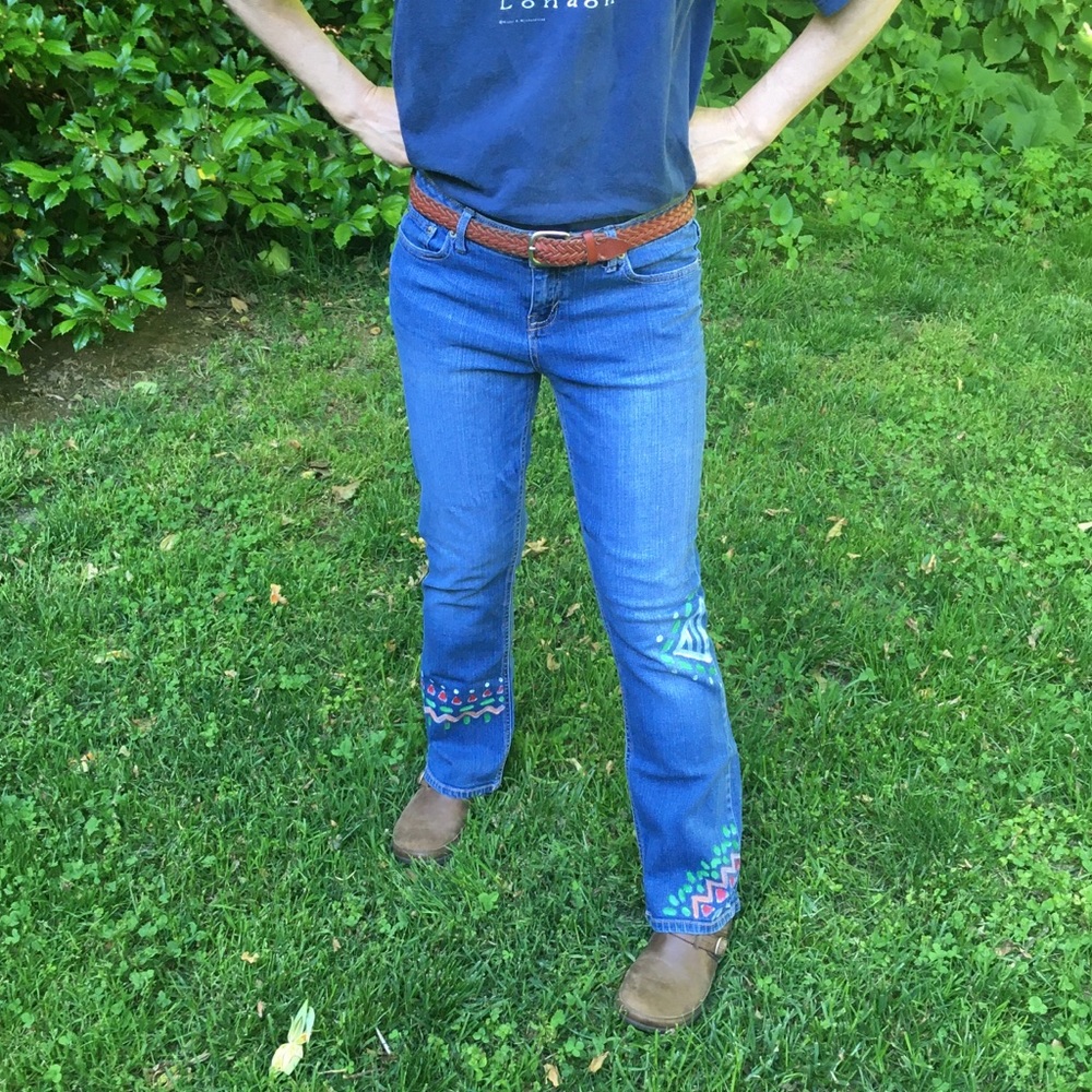 Geometric Pattern Jeans